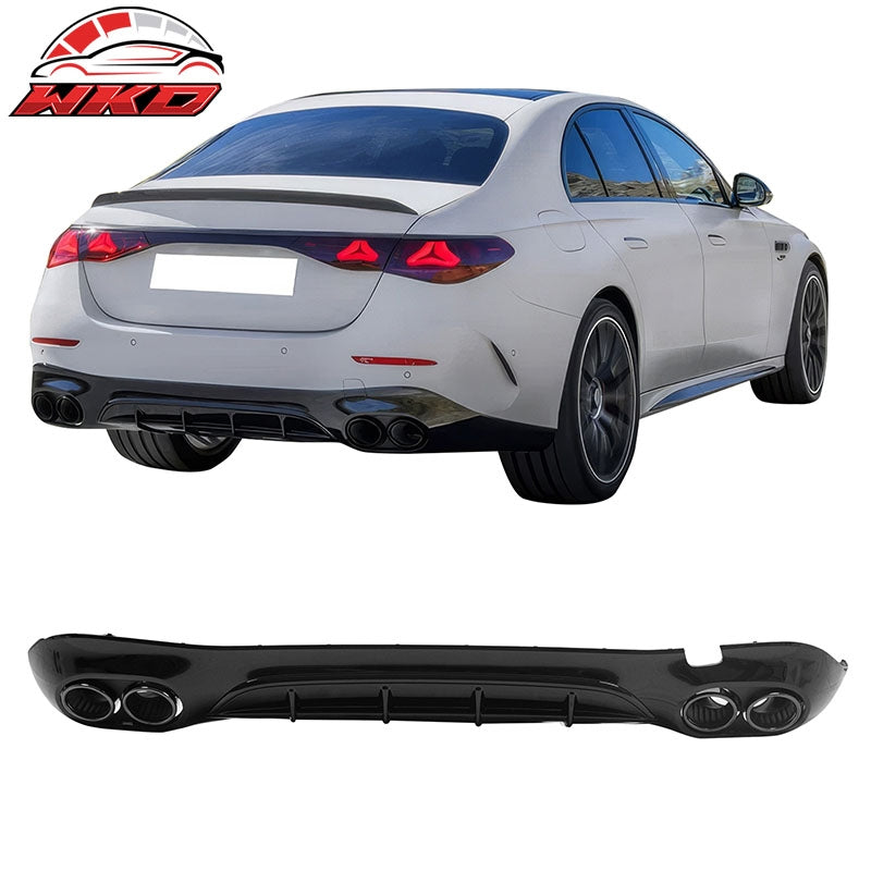 Wholesale For 24-26 Benz E-Class E350 E450 Sedan W214 E53 Style Rear Diffuser Exhaust Tips