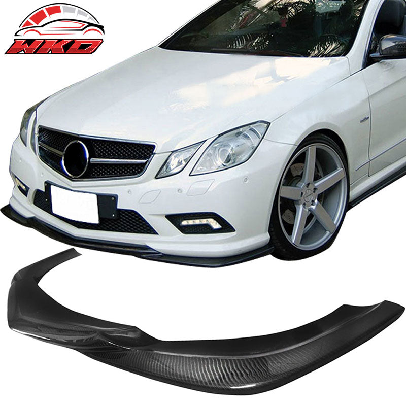 Fits 09-13 Benz W207 E-Class AMG GH Style Front Bumper Lip Matte Carbon Fiber