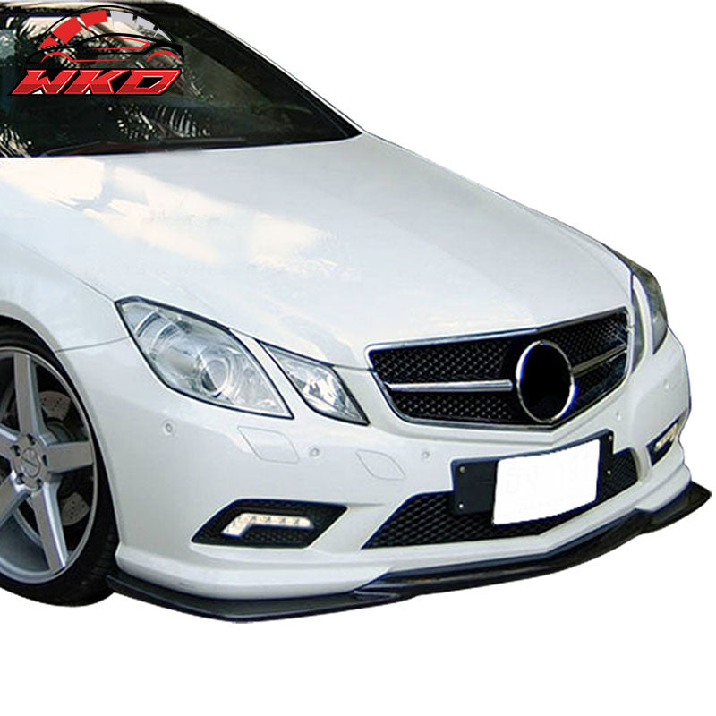 Fits 09-13 Mercedes C207 W207 E-Class AMG GH Style Front Bumper Lip Carbon Fiber