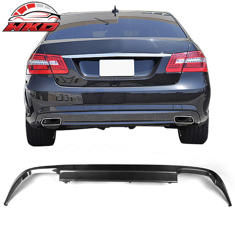 Fits 10-13 Benz E-Class W212 Standard OE?Style Rear Bumper Diffuser Carbon Fiber