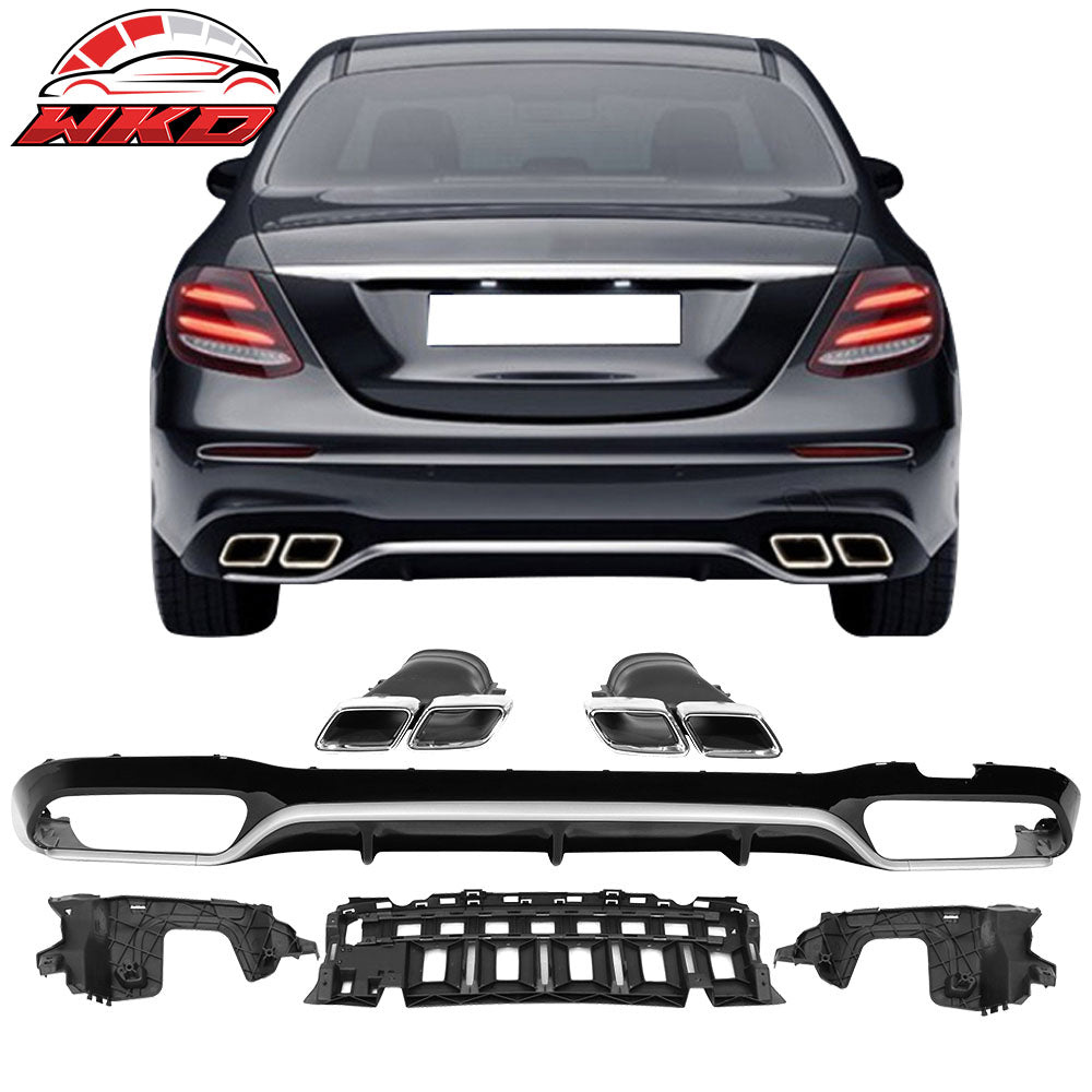 Fits 17-18 Benz E-Class W213 Rear Diffuser Kit Unpainted PP