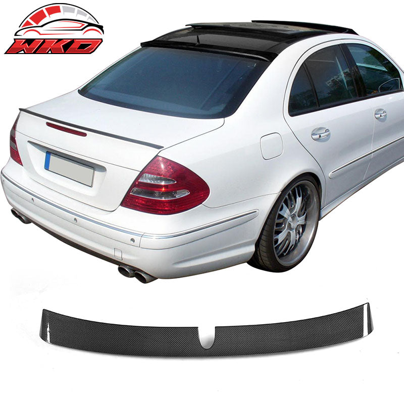 Fits 03-05 Benz E-Class W211 L Style Rear Roof Window Spoiler Carbon Fiber CF