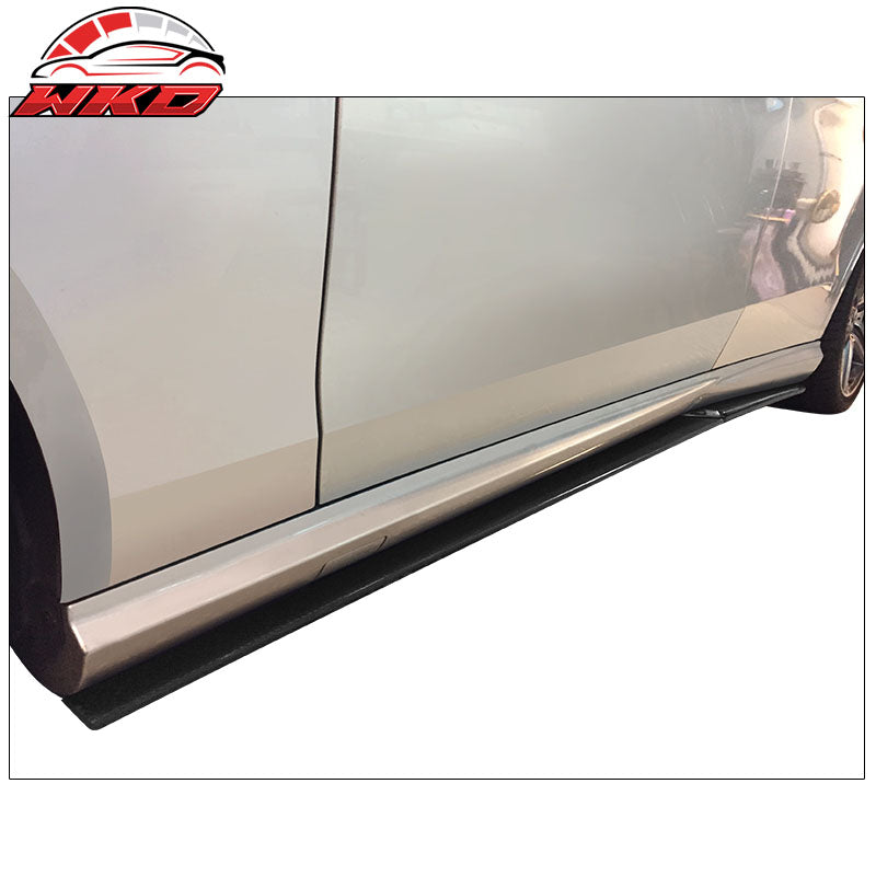 Fits 10-13 Benz W212 E-Class RZ 2PCS Side Skirts CF Carbon Fiber