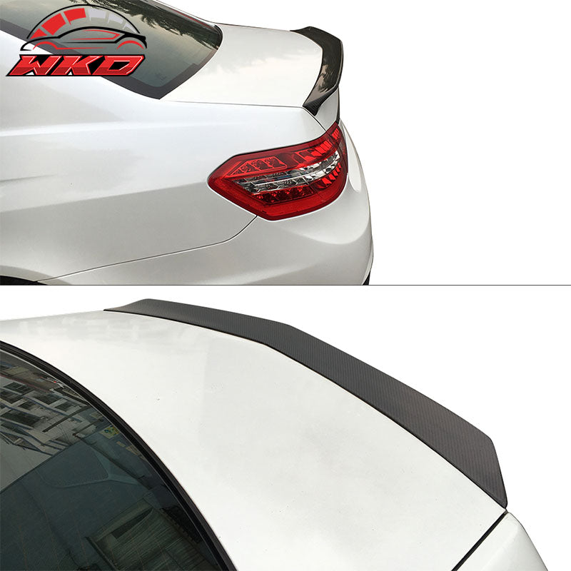 Fits 10-16 Benz E-Class W212 Sedan V Style Rear Trunk Spoiler Matte Carbon Fiber