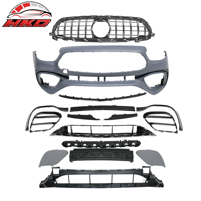 Wholesale For 2021¨C2023 Benz E-Class W213 E63 Front Bumper Cover Kit W/ Chrome Trim Grille