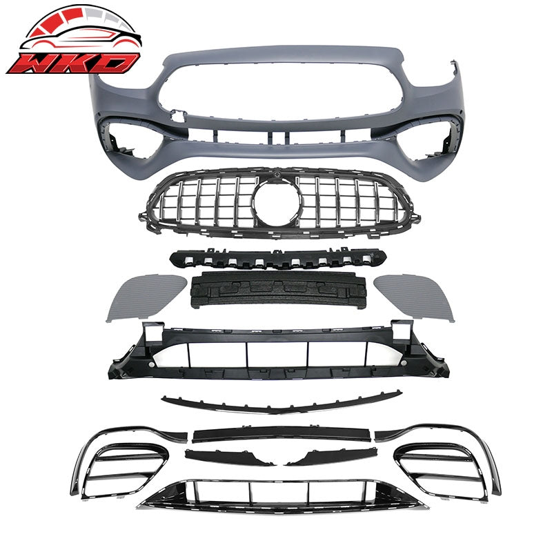 For 2021¨C2023 Benz E-Class W213 E63 Front Bumper Cover Kit W/ Chrome Trim Grille