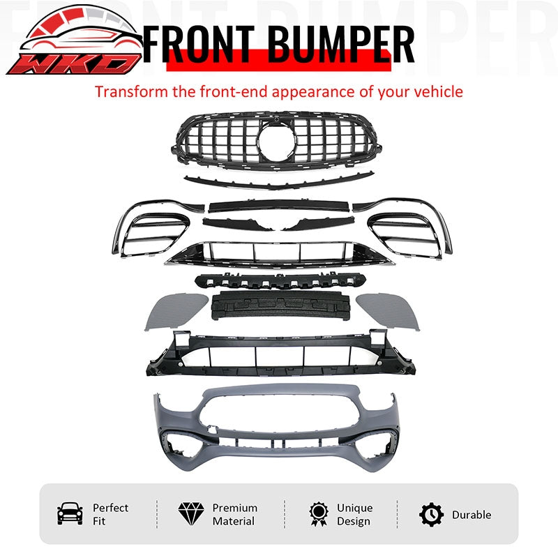 Wholesale For 2021¨C2023 Benz E-Class W213 E63 Front Bumper Cover Kit W/ Gloss Black Grille - Wikond Auto
