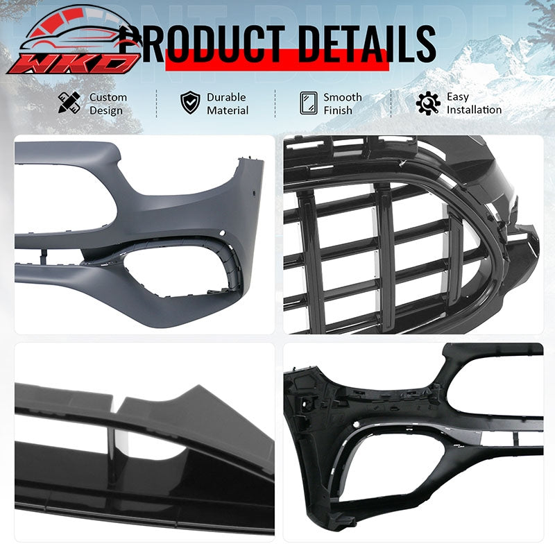 Wholesale For 2021¨C2023 Benz E-Class W213 E63 Front Bumper Cover Kit W/ Gloss Black Grille - Wikond Auto
