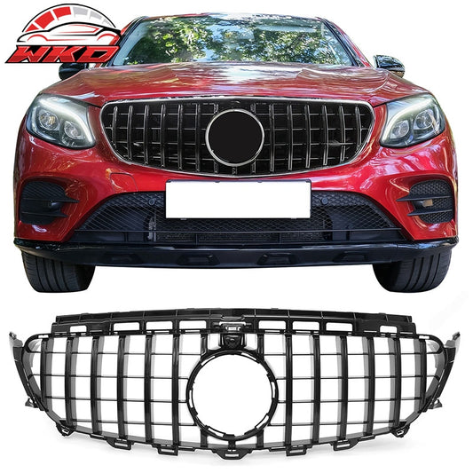 Wholesale 17-20 Benz E350 E400 E450 E43 GT Style Front Upper Grille Gloss Black ABS - Wikond Auto