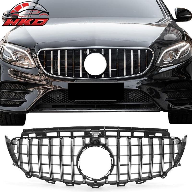 Wholesale 17-20 Benz E350 E400 E450 E43 GT Style Upper Grille Unpainted + Chrome ABS