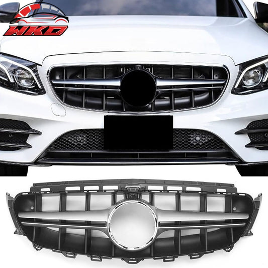 Wholesale 17-20 Benz E350 E450 E43 W213 E63 Front Upper Grille Unpainted + Sliver PP - Wikond Auto