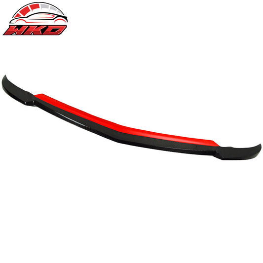Wholesale 12-14 W204 Sedan IKON Style Front Bumper Lip Spoiler - Matte Carbon Fiber
