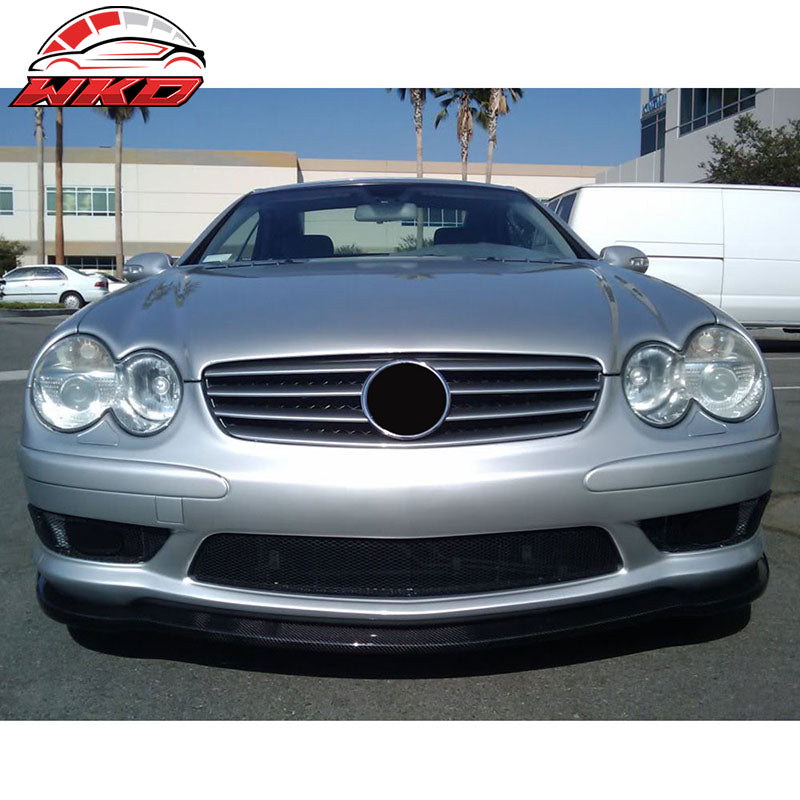 Fits 03-06 Benz SL Class R230 Front Bumper Lip - Carbon Fiber CF