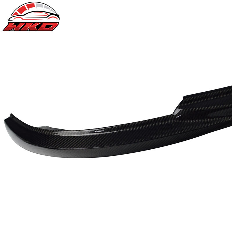 Fits 12-14 C Class W204 LCI Godhand Style Front Bumper Lip Matte Carbon Fiber