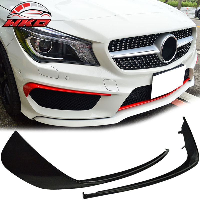 Fits 14-18 Benz C117 CLA Class AMG OE Front Bumper Splitter ABS Flap Trim