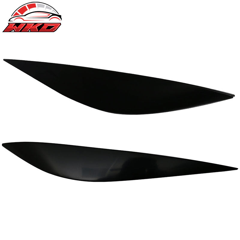 Fits 08-11 Benz C Class W204 Unpainted Front Headlight Eyebrow Eyelid Cover Pair