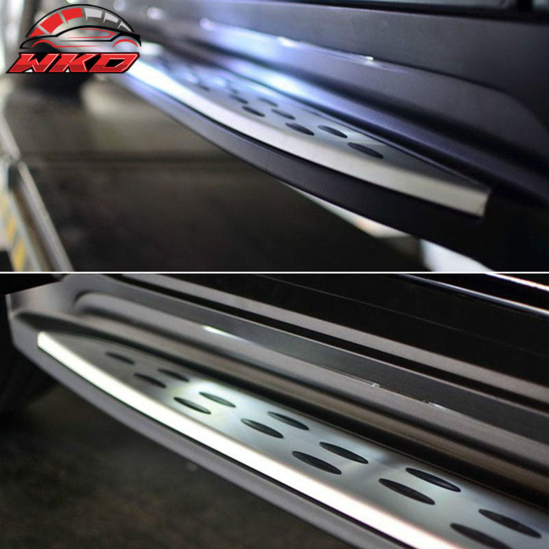 Fits 13-19 Benz GL-Class X166 OE Factory Running Board Side Step Bars With LED