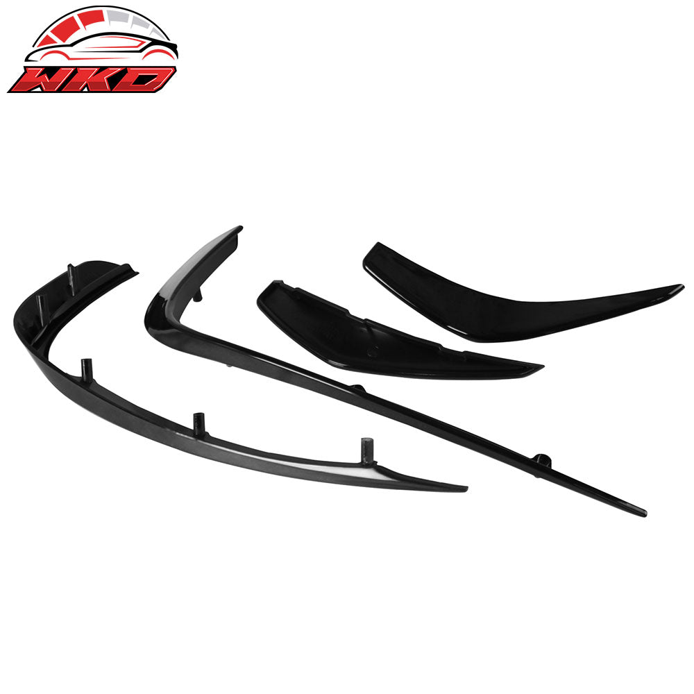 Fits 14-16 Benz W156 GLA-Class Front Bumper Canard Flaps Painted #040 Black 4PCS