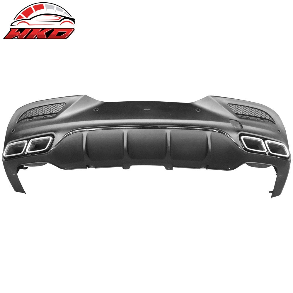 Wholesale 16-19 Benz GLE43 GLE63 AMG Rear Bumper Lip Spoiler Unpainted Black PP