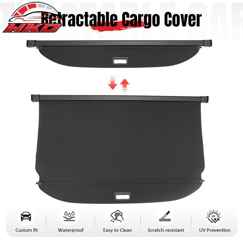 Fits 12-15 Benz ML Class GLE Black Rear Cargo Cover Retractable Security Shade