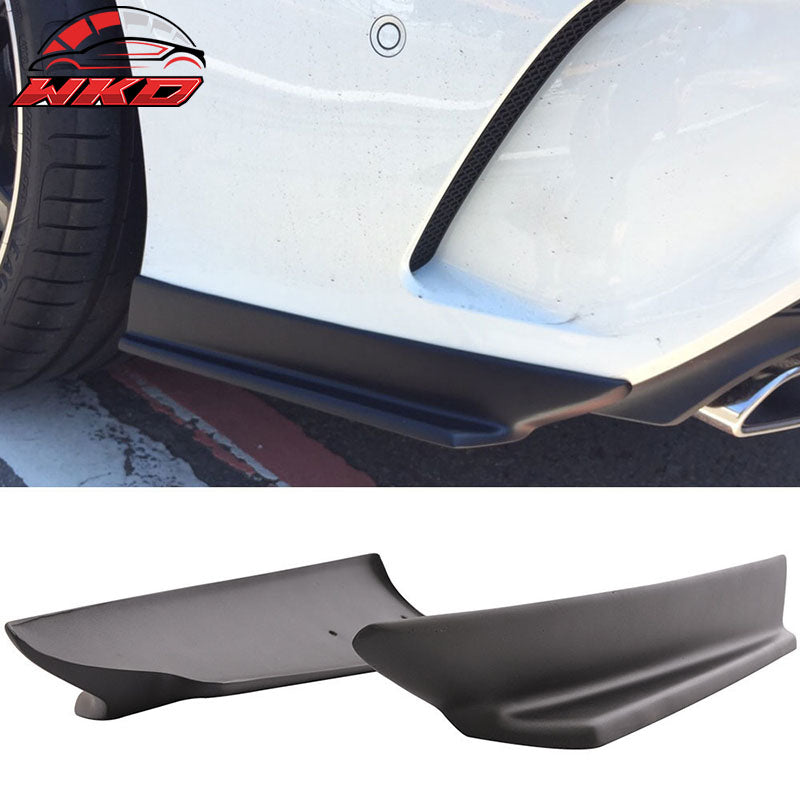 Fits 14-18 C117 CLA Class IKON Style Painted Matte Black Rear Bumper Splitter