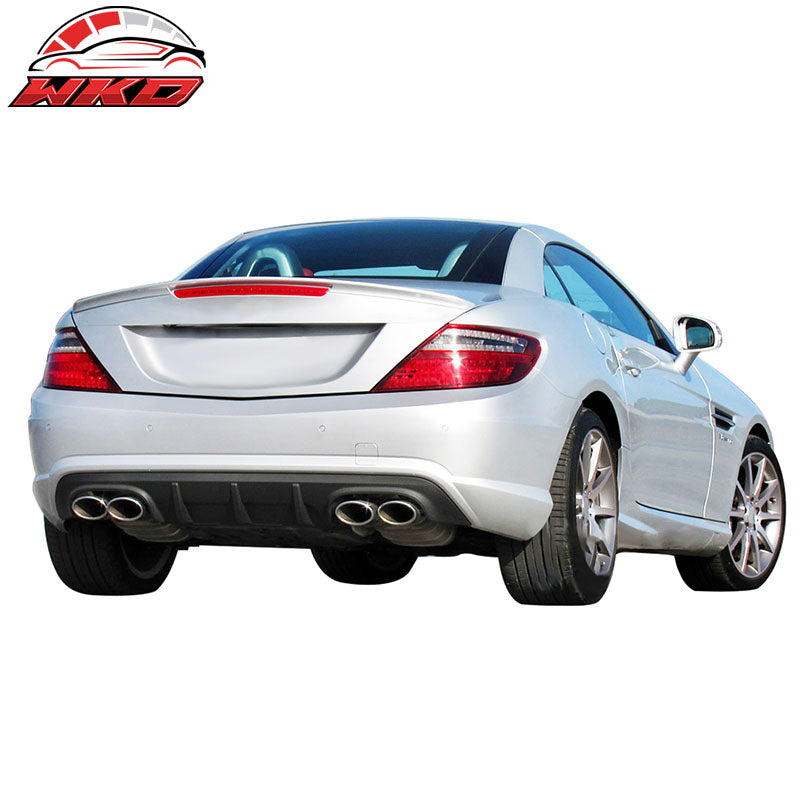 Fits 11-16 Benz R172 SLK Class Rear Lip Diffuser Carbon Fiber CF