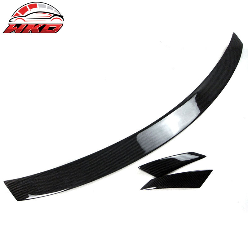 Fits 08-14 Benz C-Class W204 Sedan B Style Rear Trunk Spoiler Matte Carbon Fiber
