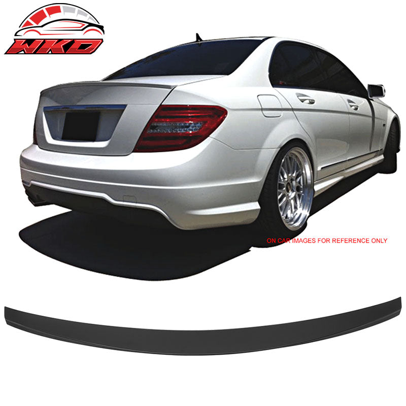 Fits 08-14 Benz W204 C204 C-Class Sedan IKON Style Rear Trunk Spoiler Unpainted