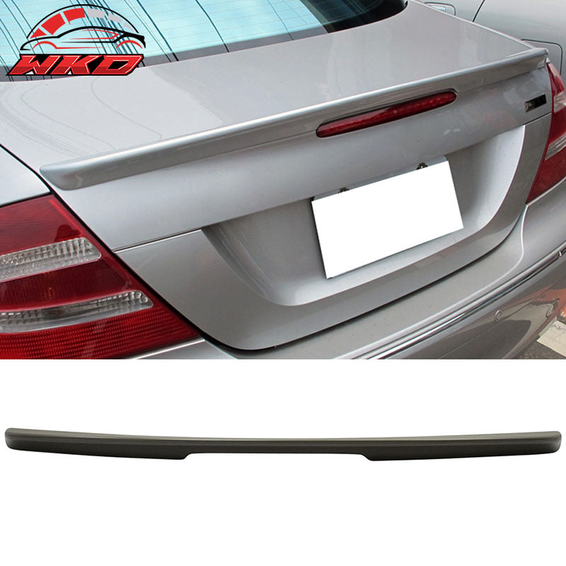 Fits 03-09 Benz C209 CLK-Class AMG Style Rear Trunk Spoiler Lip Unpainted Black