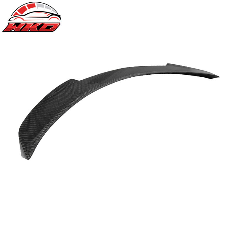 Fits 15-21 Benz W205 C Class Sedan V Style Carbon Fiber CF Rear Trunk Spoiler