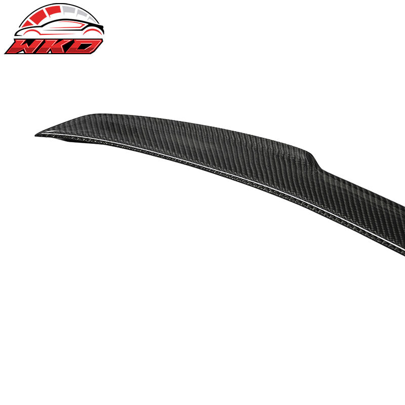 Fits 15-21 Benz W205 C Class Sedan V Style Carbon Fiber CF Rear Trunk Spoiler