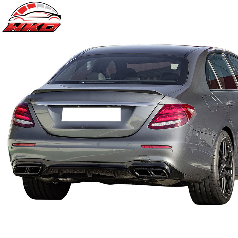 Fits 17-23 Benz E Class W213 Sedan AMG Style Matte Black Rear Trunk Spoiler ABS