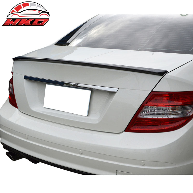 Fits 08-14 Benz W204 C-Class AMG Style Rear Trunk Spoiler Wing Lip Unpainted ABS