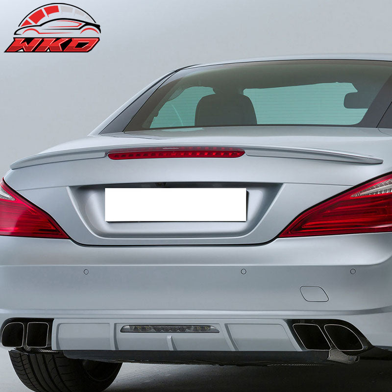 Fits 13-20 Benz SL-Class R231 D Style Rear Trunk Spoiler Wing Lip ABS Unpainted