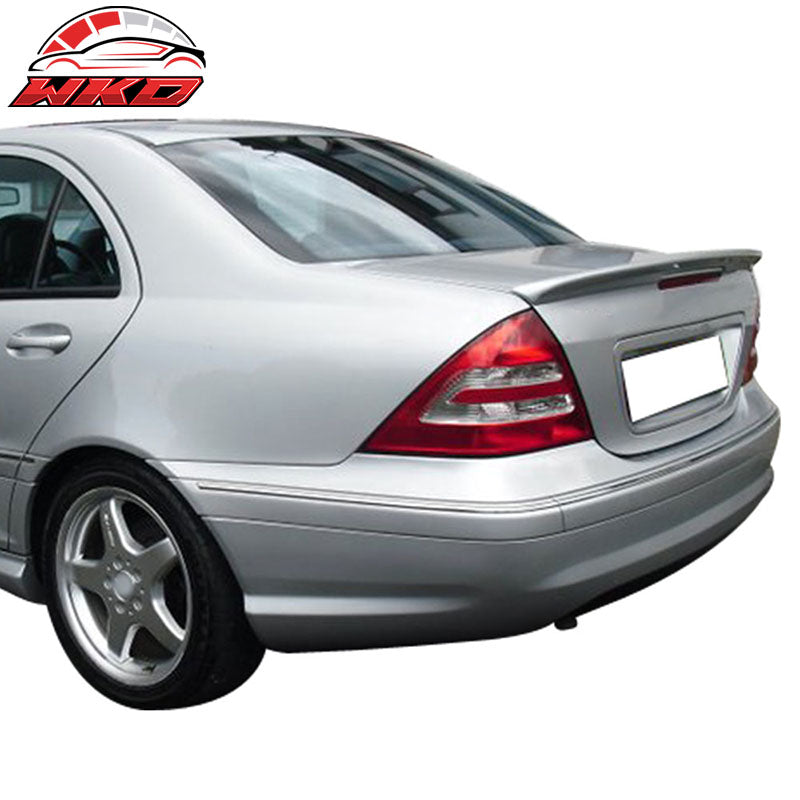 Fits 01-07 Benz W203 C-Class Sedan AMG Style Rear Trunk Spoiler Unpainted Black