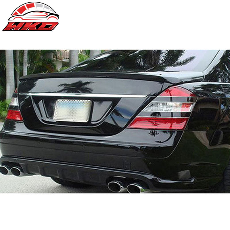 Fits 07-13 Benz W221 S-Class Sedan AMG Style Rear Trunk Spoiler Carbon Fiber CF
