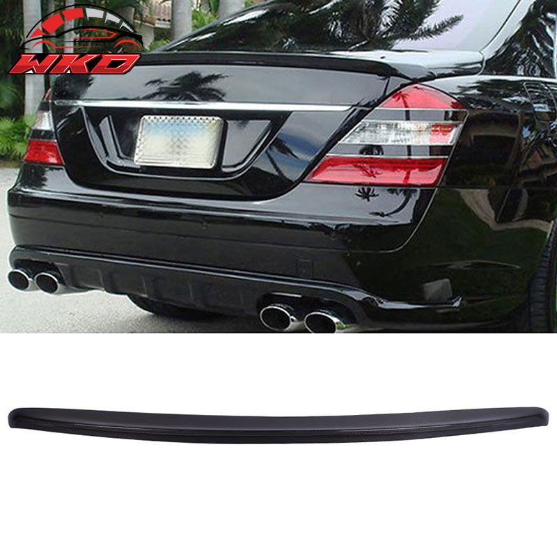 Fits 07-13 Benz W221 S-Class Sedan AMG Style Rear Trunk Spoiler Carbon Fiber CF