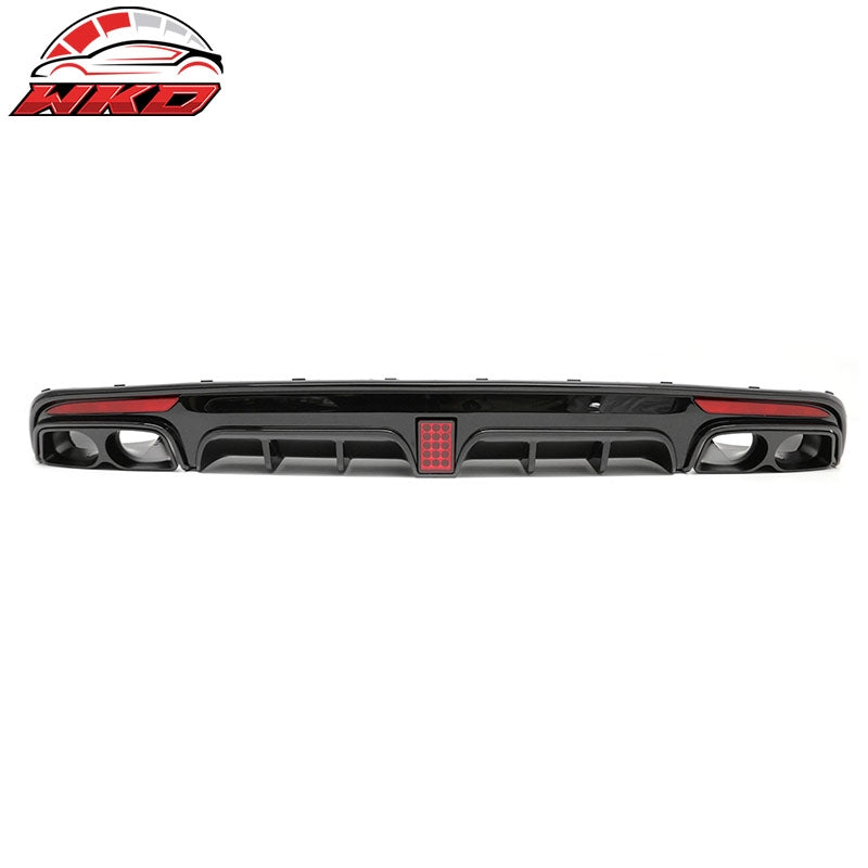 Wholesale 14-17 Benz S-Class W222 Gloss Black Brabus Style Rear Diffuser & Exhaust - Wikond Auto