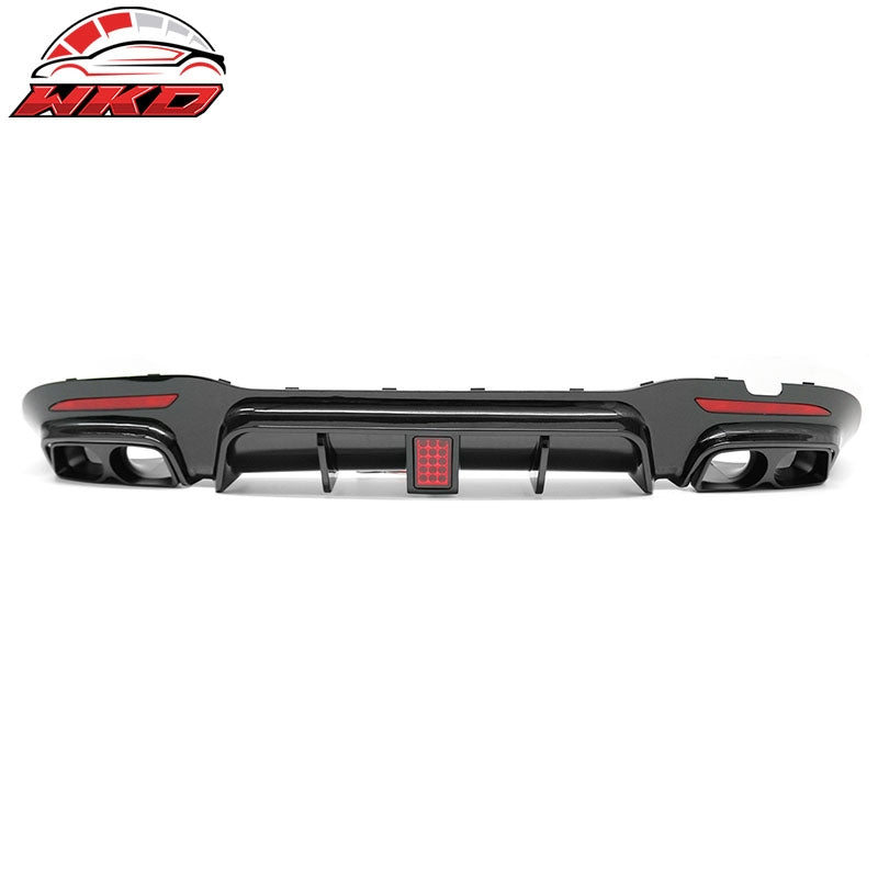 Wholesale 18-20 Benz S-Class W222 V222 Gloss Black BS Style Rear Diffuser & Exhaust - Wikond Auto