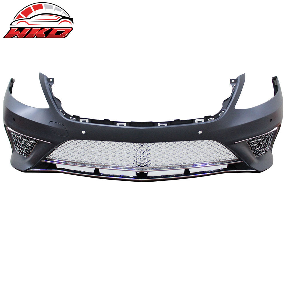 Fits 14-17 Benz W222 S Class PDC Front + Rear Bumper Cover + Side Skirts 2PC PP