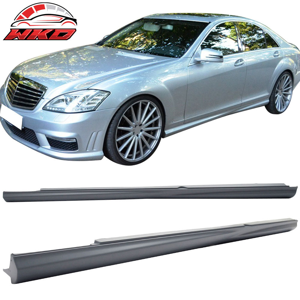Fits 07-13 Mercedes-Benz W221 S Class Side Skirts Extension Pair - PP