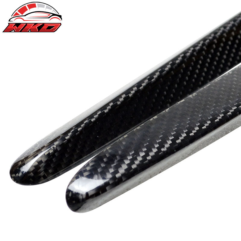 Fits 14-18 Benz CLA-Class C117 Side Skirts Extension Cover Matte Carbon Fiber