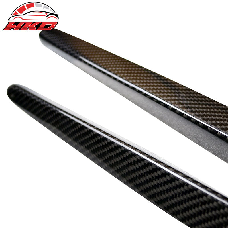 Fits 14-18 Benz CLA-Class C117 Side Skirts Extension Cover Matte Carbon Fiber
