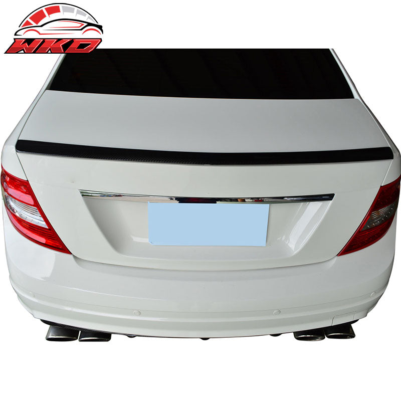 Fits 08-14 Benz C-Class W204 Sedan AMG Style Trunk Spoiler Matte Carbon Fiber