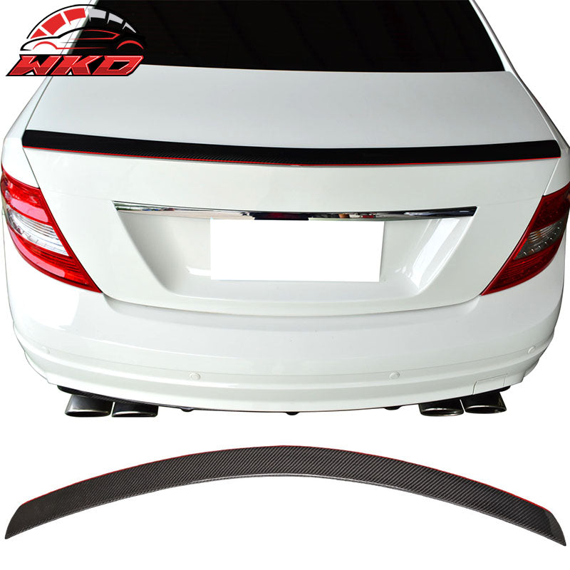 Wholesale 08-14 Benz C-Class W204 4Dr AMG Trunk Spoiler Matte Carbon Fiber W/Red Line