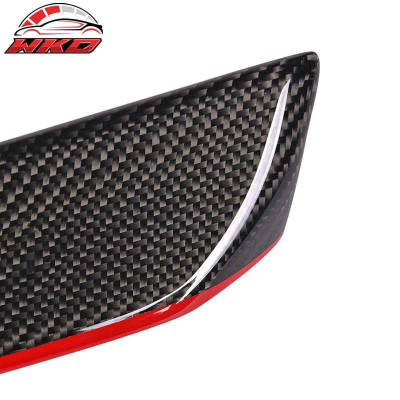 Fits 08-14 Benz C-Class W204 4Dr AMG Trunk Spoiler Matte Carbon Fiber W/Red Line