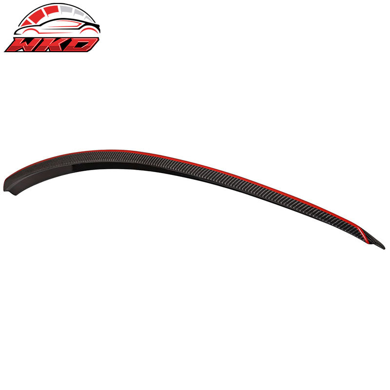 Fits 08-14 Benz C-Class W204 AMG Style Trunk Spoiler Carbon Fiber CF W/Red Line