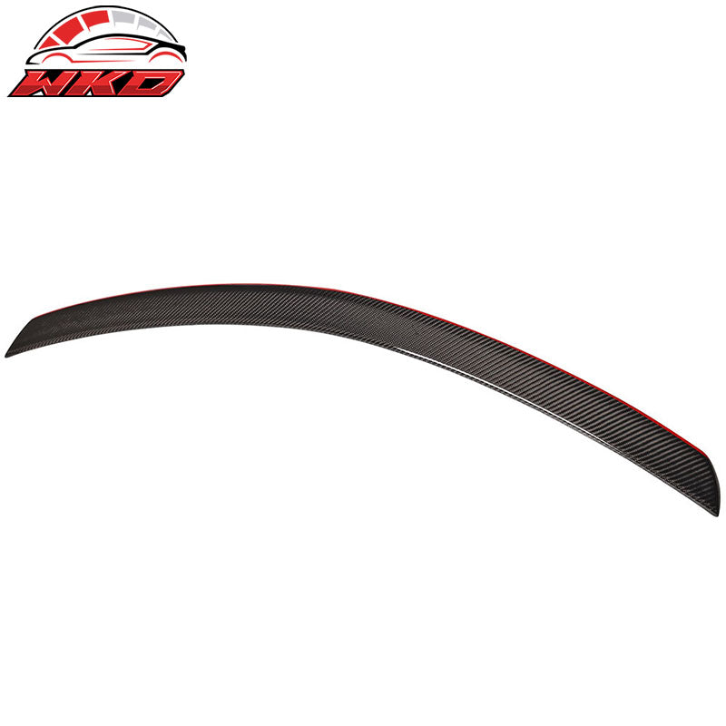 Fits 08-14 Benz C-Class W204 AMG Style Trunk Spoiler Carbon Fiber CF W/Red Line