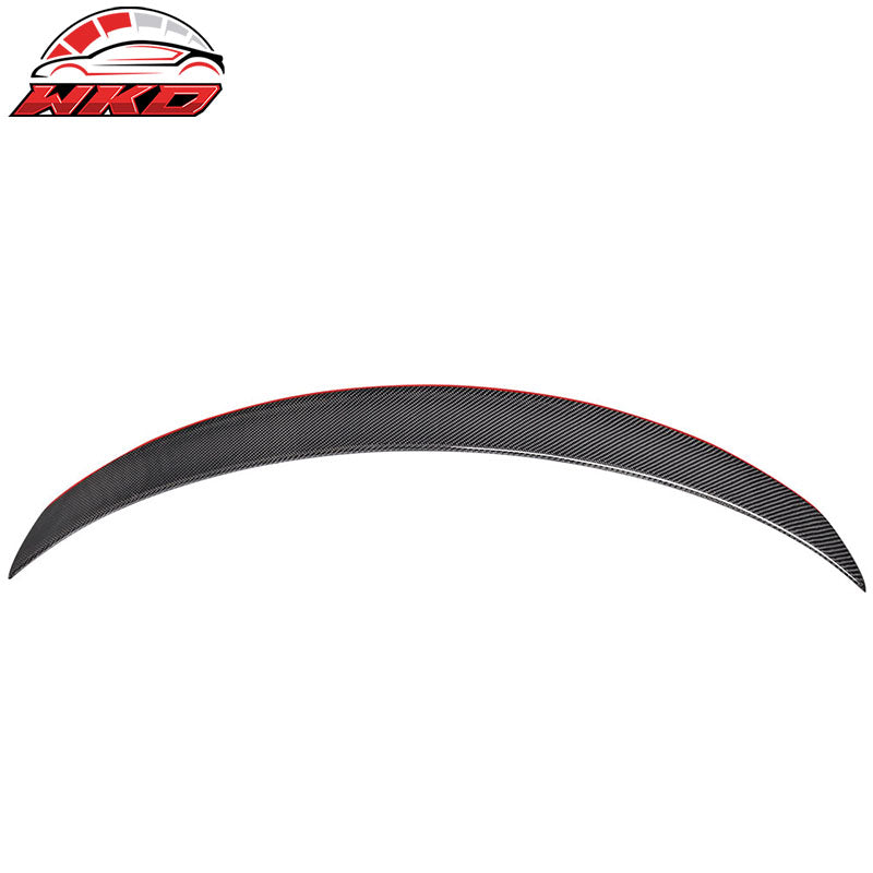 Fits 13-18 Benz C117 P Style Trunk Spoiler Carbon Fiber Red Line