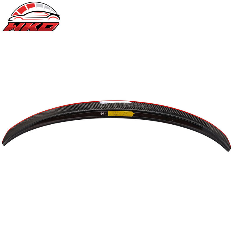 Fits 13-18 Benz C117 P Style Trunk Spoiler Carbon Fiber Red Line